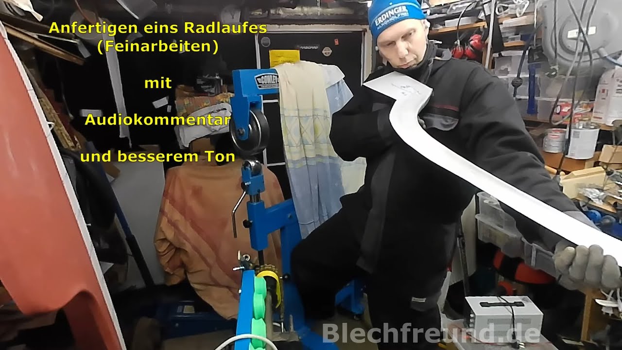 Blechbearbeitung –  2 Radlauf anfertigen für Oldtimer Wartburg 311 Kombi - Audio resampled