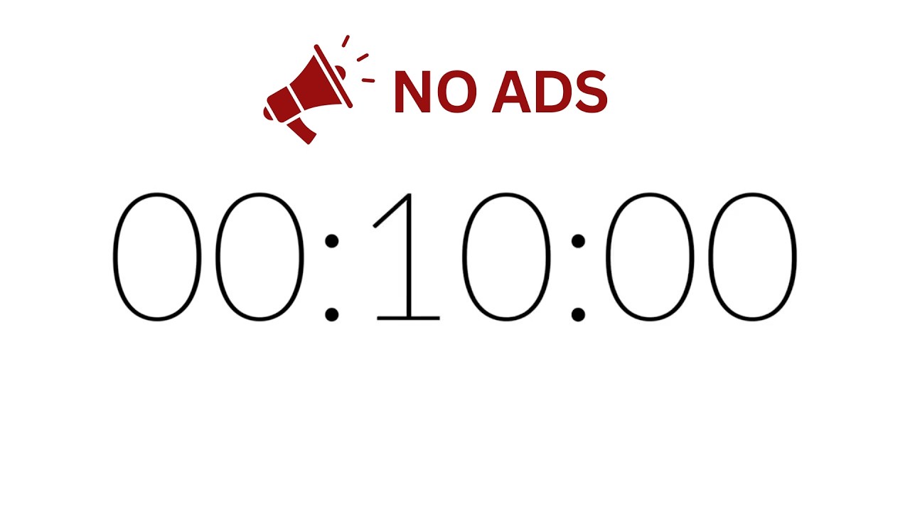 10 Minute Timer Alarm | No ADS | Silence No Music | Soft Alarm