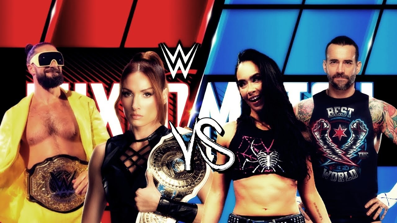 AJ Lee, CM Punk vs. Becky Lynch, Seth Rollins | Mixed Tag Team Match: WWE SMACKDOWN!