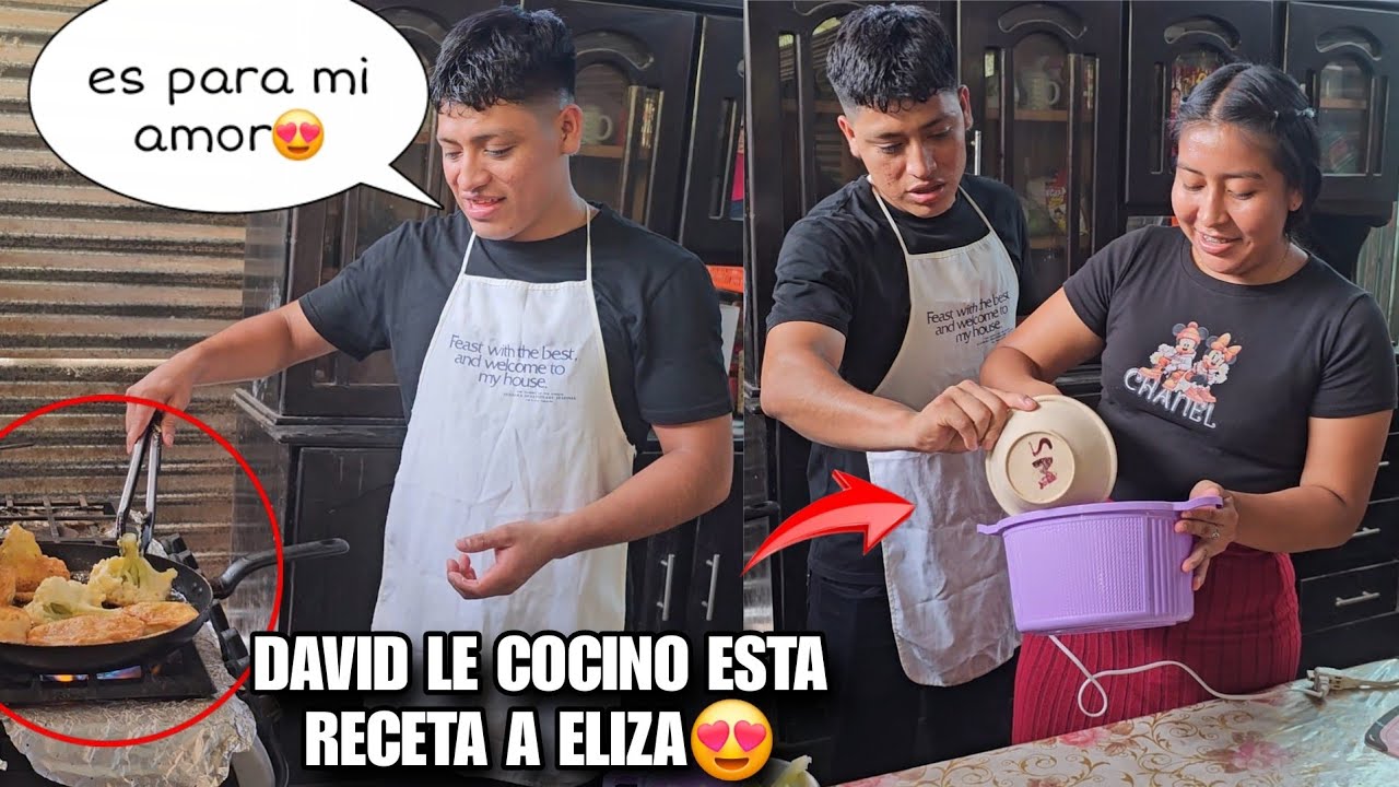 DAVID Muy Enamorado Le Cocino Por Primera Vez A ELIZA😍Ella Quedo Encantada Al Verlo Cocinar Solo😱