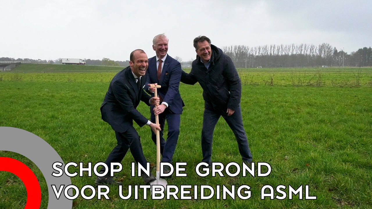 Schop in de grond voor uitbreiding chipmachinefabrikant ASML