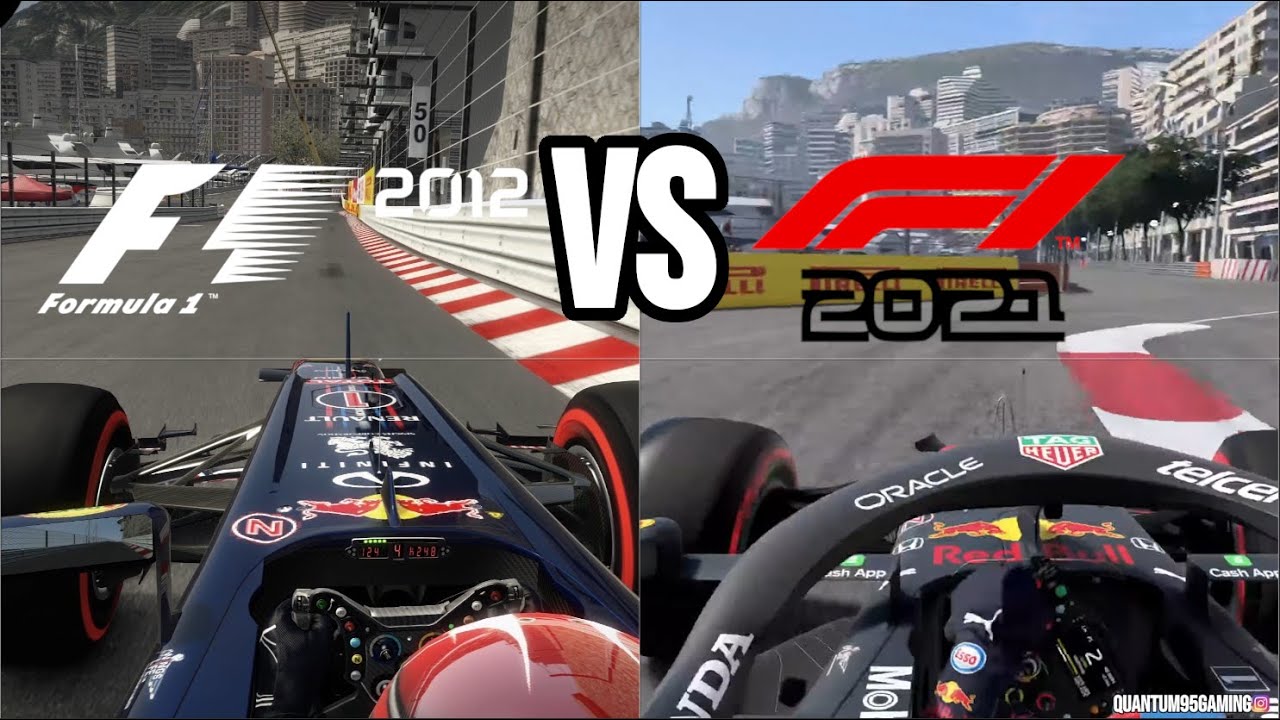 F1 2021 vs F1 2012 | Red Bull RB16 vs RB8 @ Monaco
