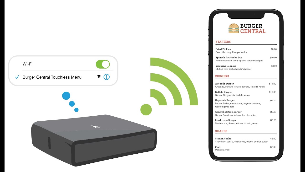 GoZone WiFi Feature Release - Touchless Menu