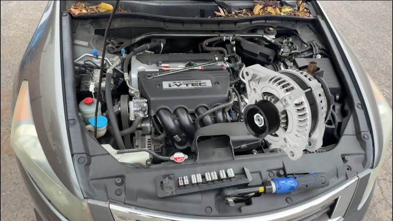 How to replace alternator on 2008 2009 2010 2011 2012 Honda Accord 2.4l