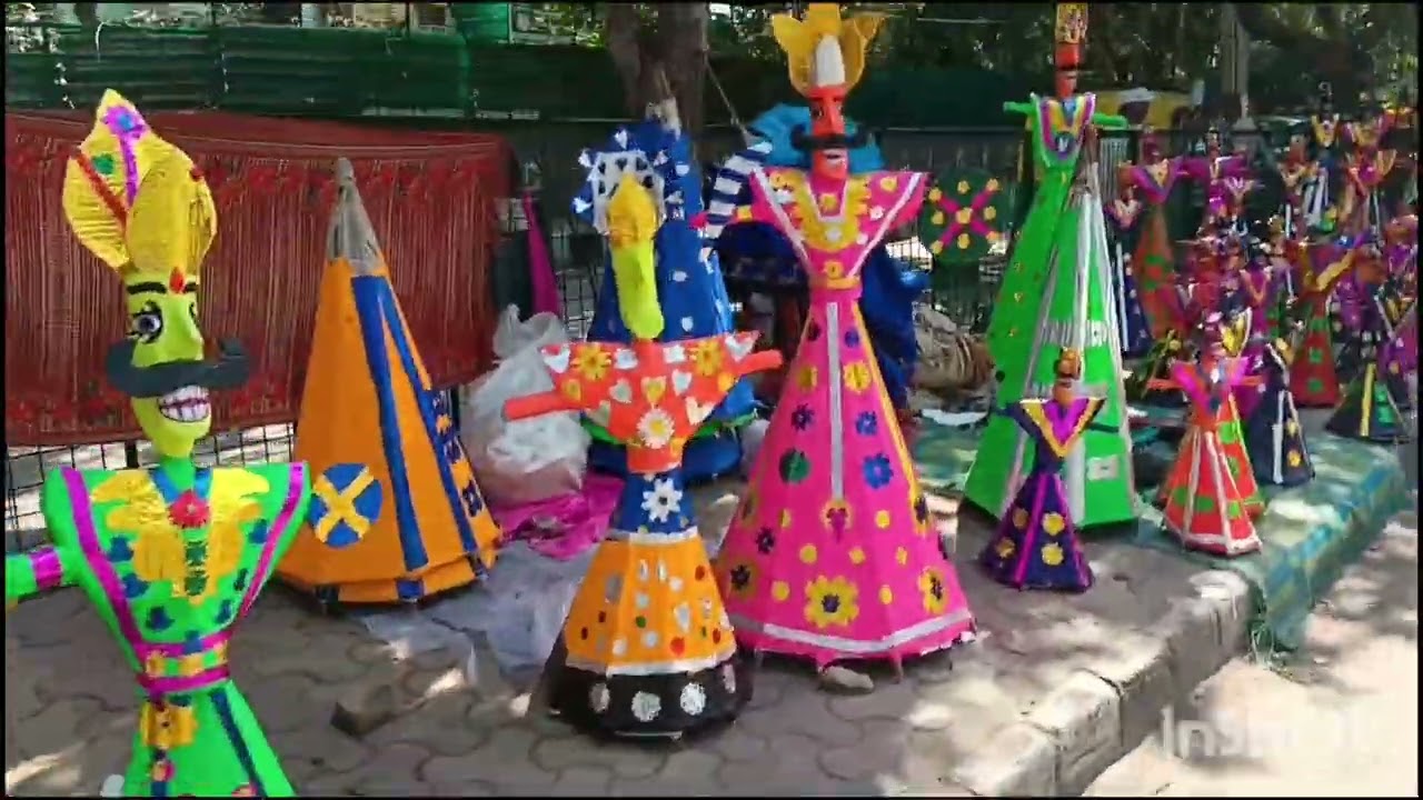 Ravan putle market at tagore garden, New Delhi 
