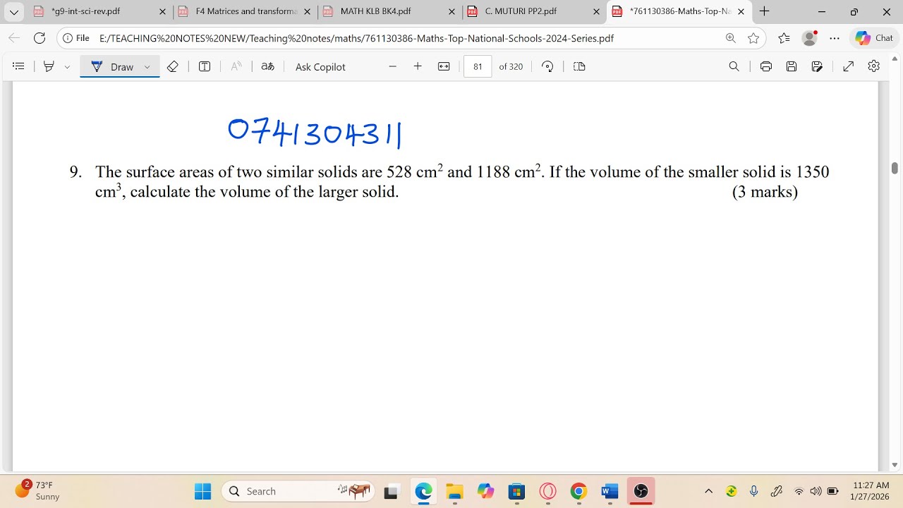 AREA SCALE FACTOR AND VOLUME SCALE FACTOR OF SOLIDS