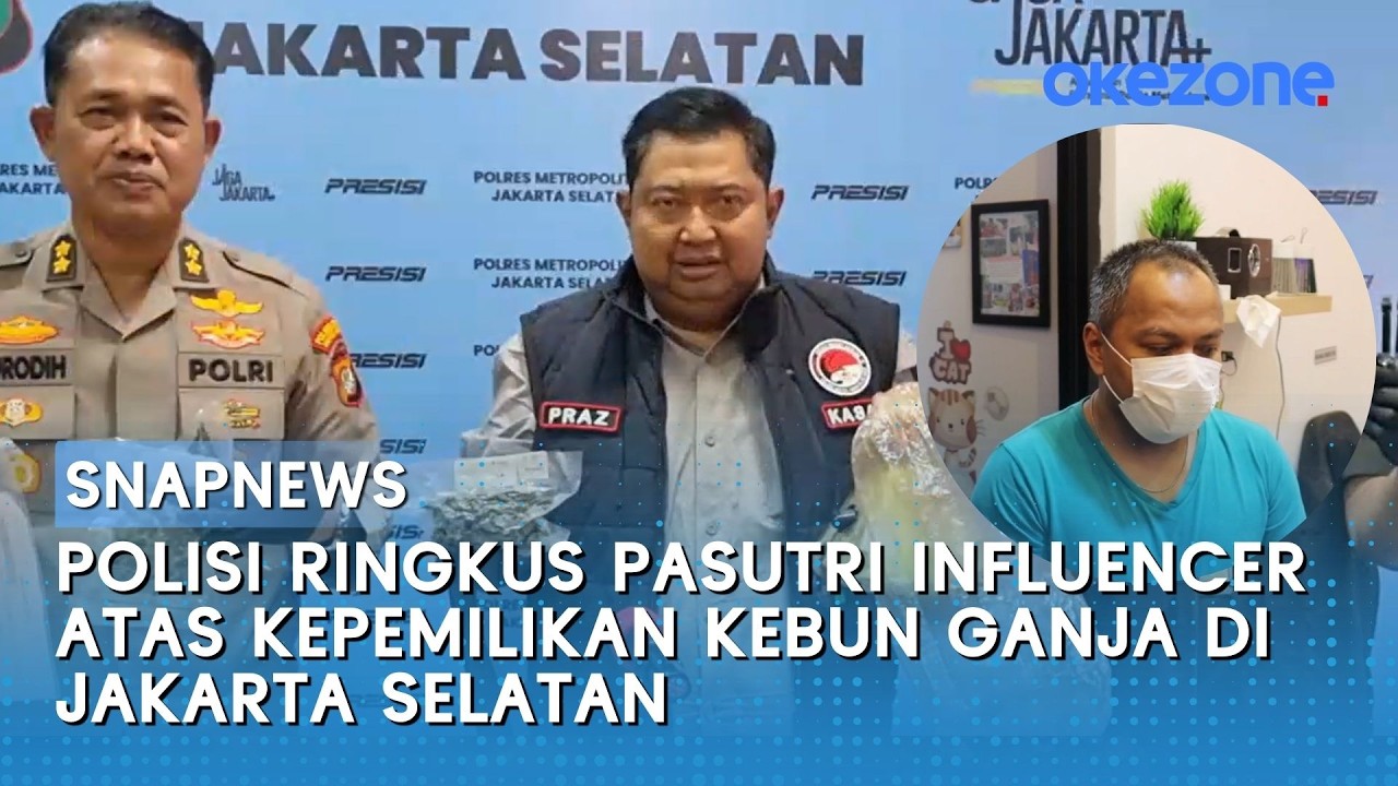 Polisi Ringkus Pasutri Influencer Atas Kepemilikan Kebun Ganja di Jakarta Selatan