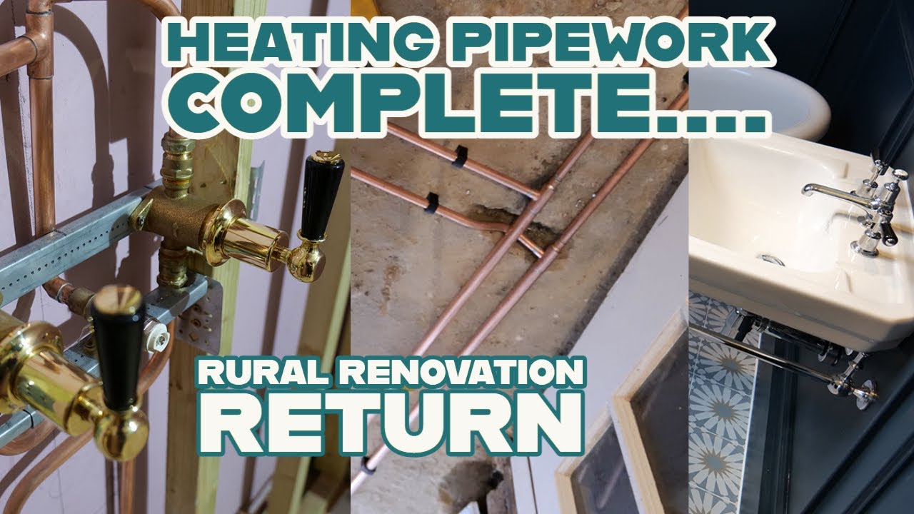 Heating Pipework Complete - Wall mounted Taps