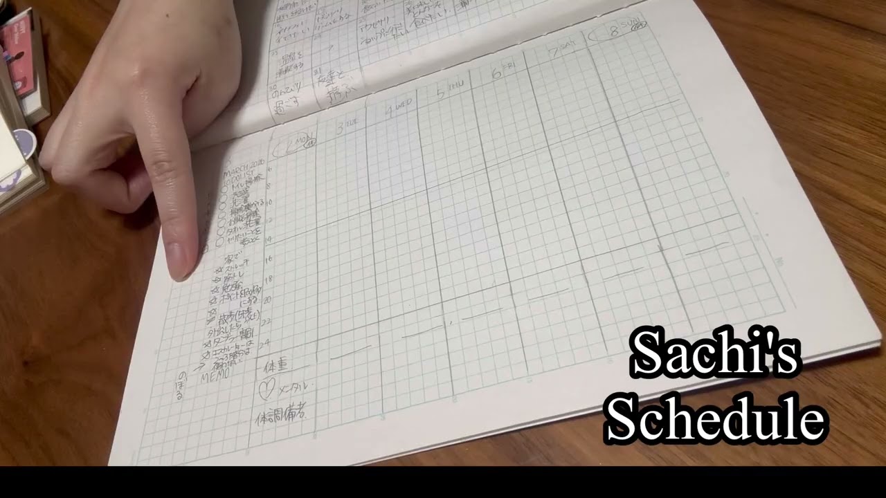 Sachi's Schedule ご挨拶 #手帳 