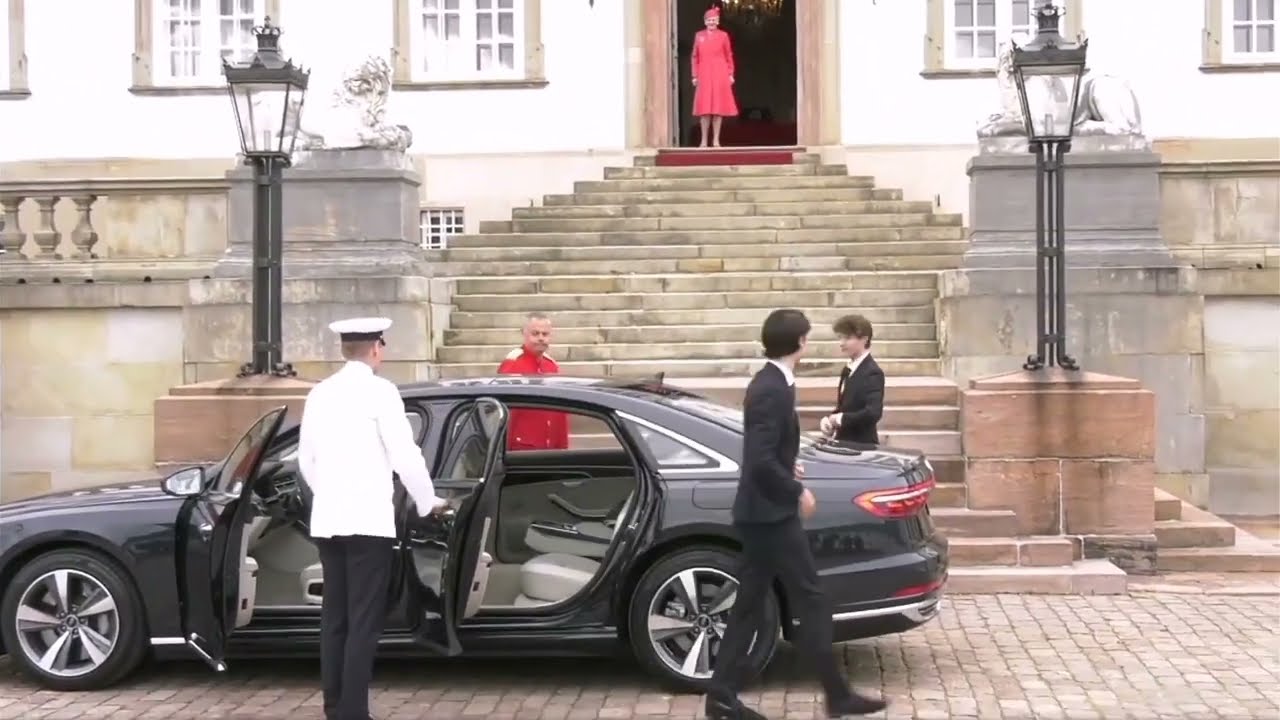 Princes Nikolai and Felix of Denmark in the confirmation of Prince Christian of Denmark