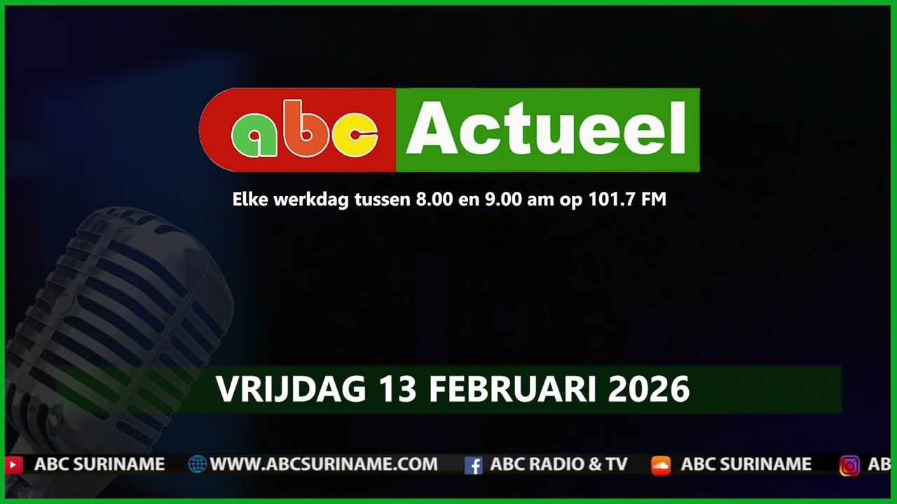 ABC Actueel vrijdag 13 februari 2026