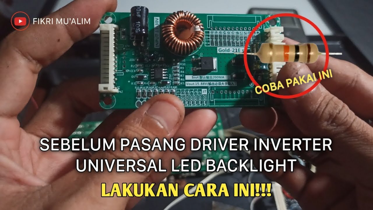 CARA TES DRIVER INVERTER BACKLIGHT UNIVERSAL