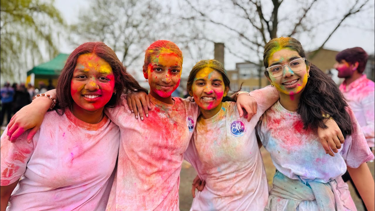 Holi fun with my girls 