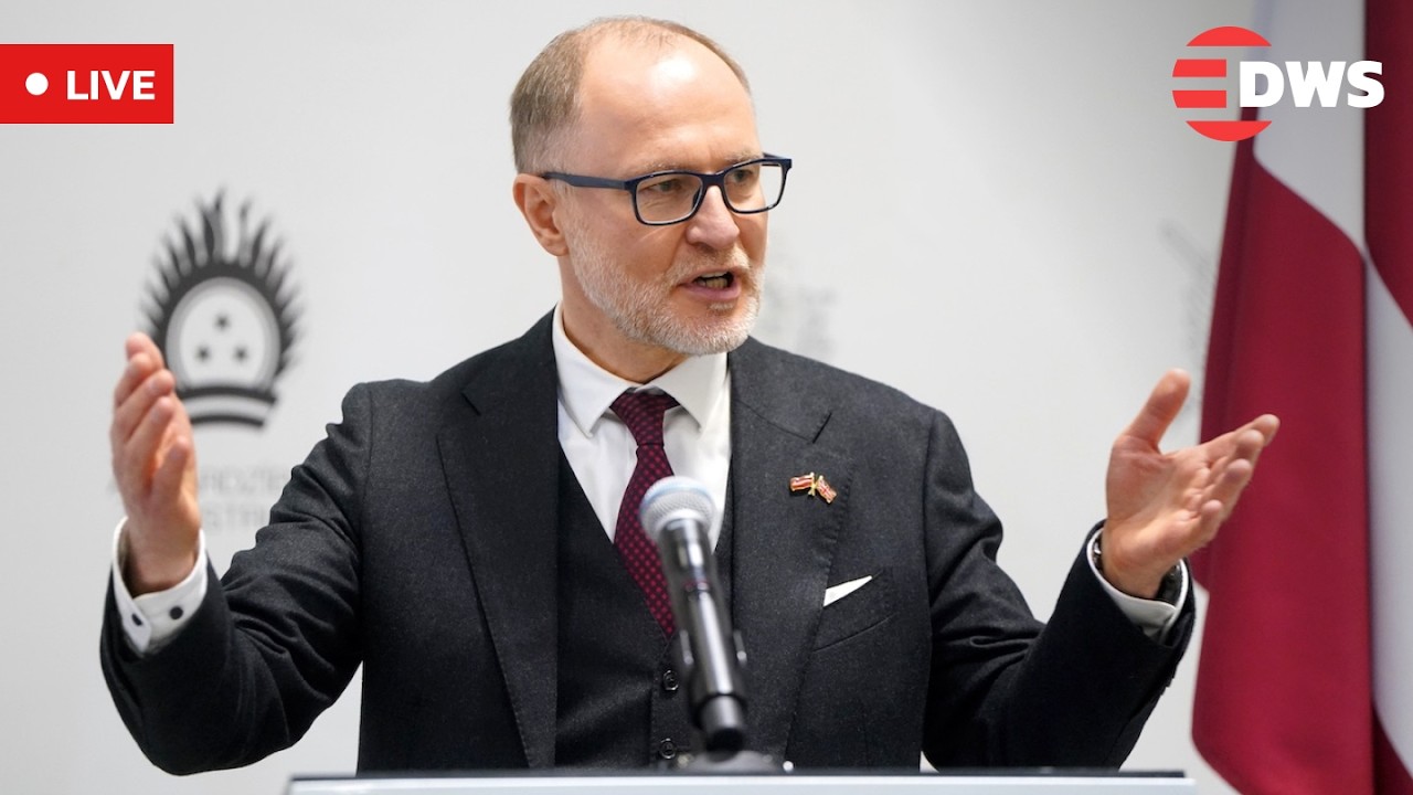LIVE: Latvia Defence Minister Briefs After Russian Drones Crash Near Oil Site | DWS News | AC14