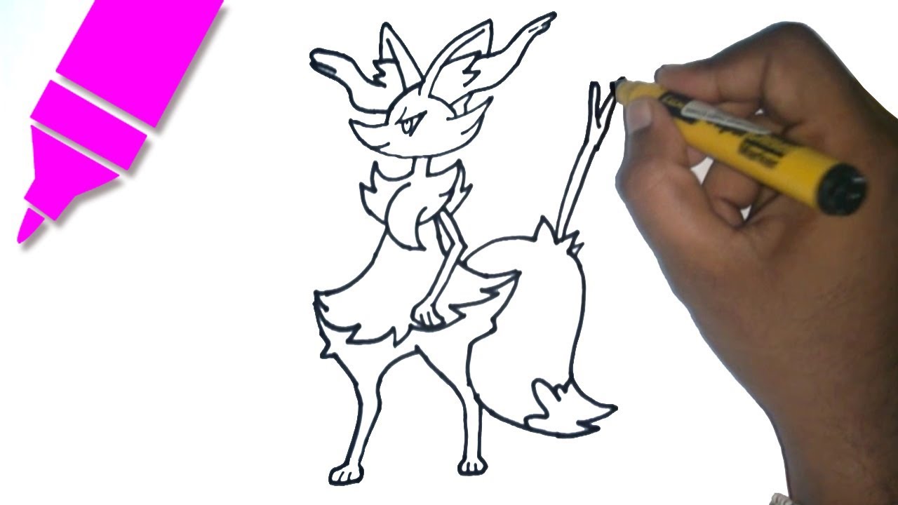 How to Draw Braixen | Pokemon | Easy step by step drawing for kids