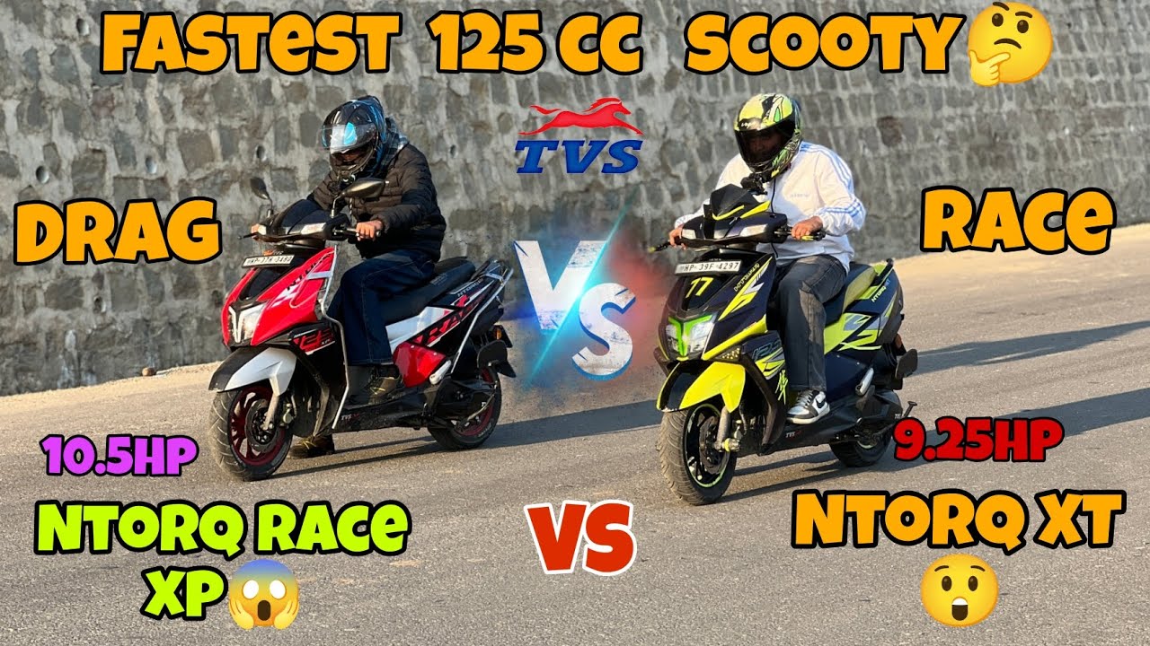 Tvs ntorq xt vs Ntorq race xp Drag race  top model vs base model kya socha tha or kya ho gya 😲