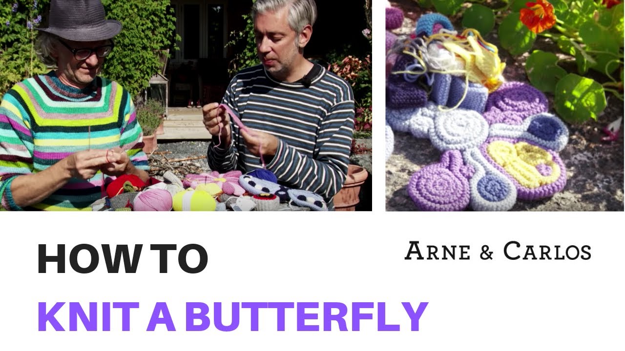 How to knit a beautiful butterfly using our garter stitch technique - by ARNE & CARLOS