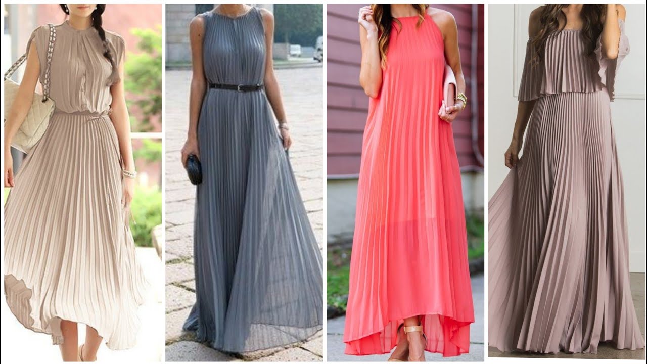 Super Stylish Stunning And Elegant Unique Style Pleated Dresses Design
