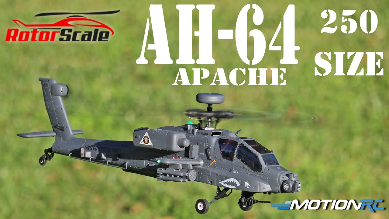 All New!! RotorScale AH-64 Apache 250 Size GPS Stabilized Helicopter Overview | Motion RC