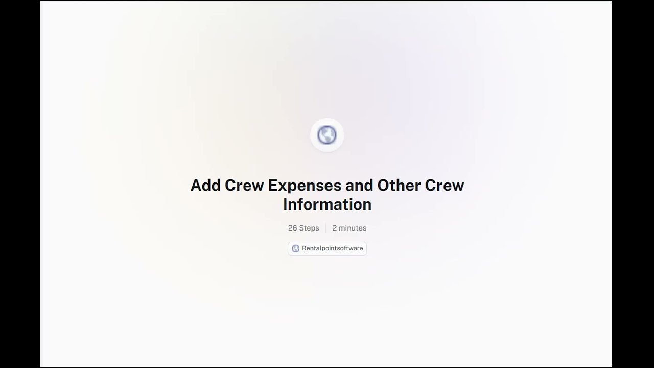 Adding Additional Crew Expenses and Options