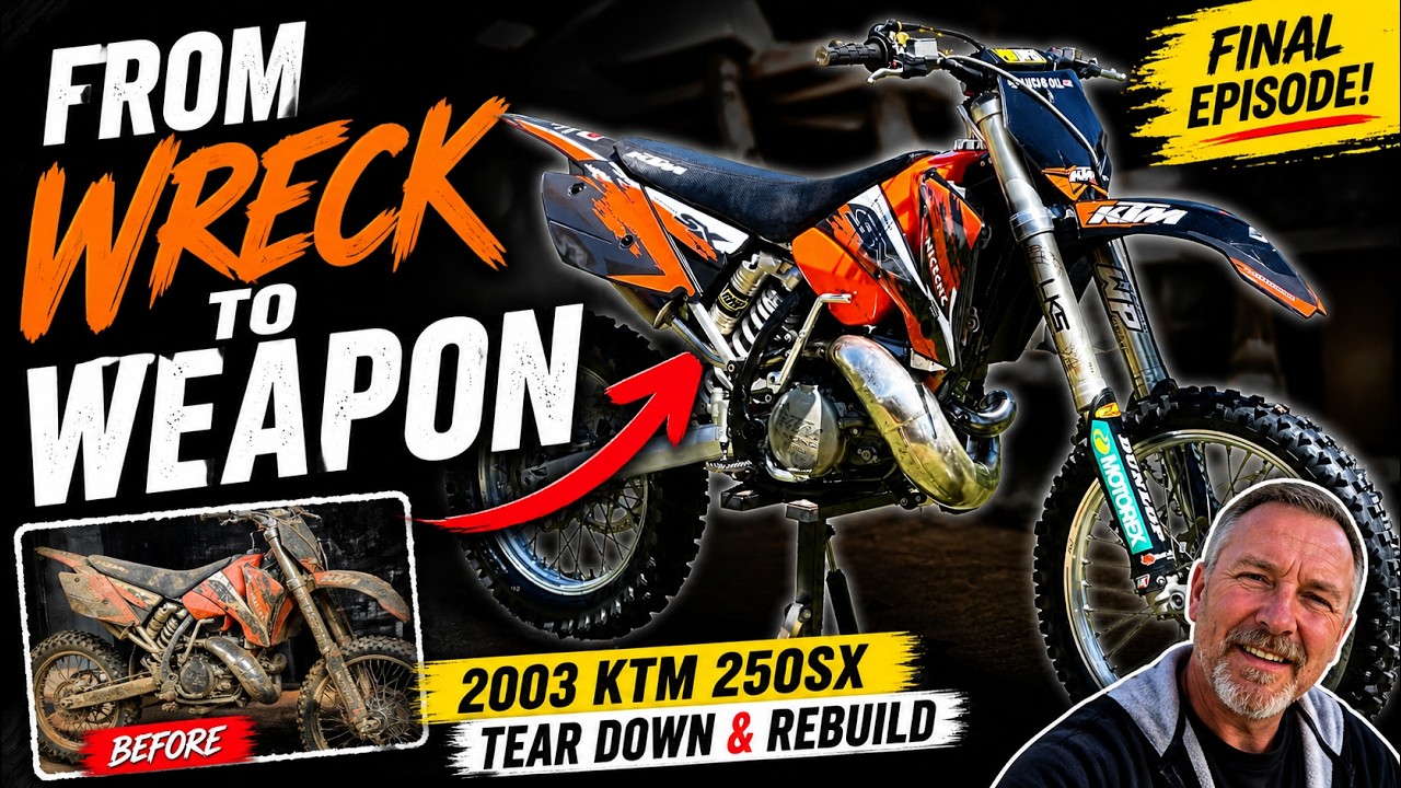 KTM 250SX 2003 года, часть 14. Я восстановил изношенный KTM 250SX 2003 года — финальная презентация.