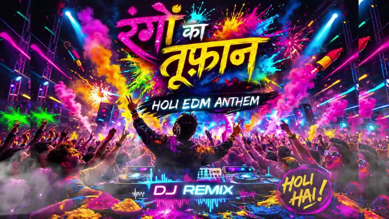 Rangon Ka Tufaan Holi EDM Anthem | Holi DJ Remix 2026 | Hindi Festival Party Song 🔥🌈