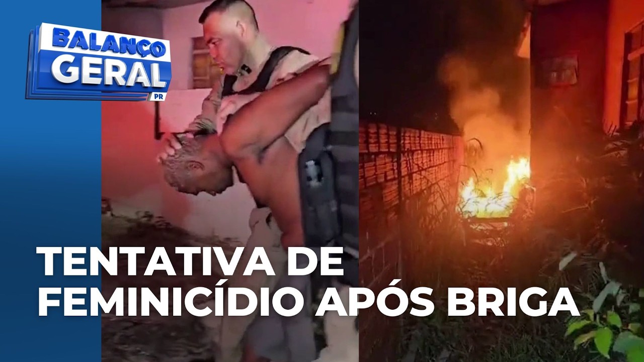 Discussão de casal termina em tentativa de feminicídio após homem atear fogo na companheira, no PR