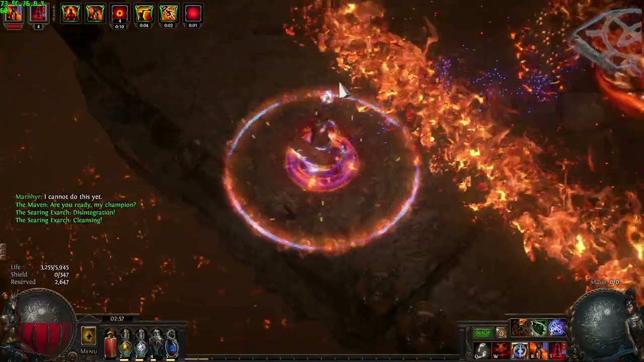 PoE Affliction : Chieftain Flamewood Rejuvenation totems vs Searing Exarch