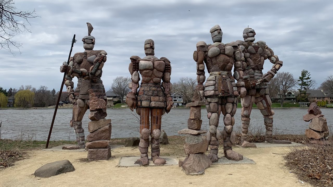 The Rockmen Guardians of Rockford - Illinois Roadside Oddities