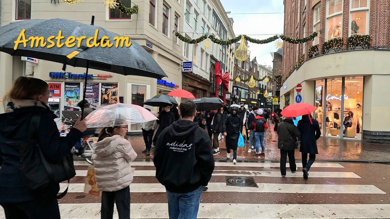 Rainy Stroll Through Amsterdam Streets | 4K &hearts;️ Netherlands 🇳🇱