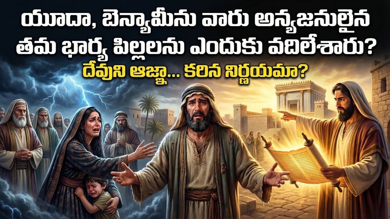 యూదా, బెన్యామీను వారు అన్యజనులైన తమ భార్య పిల్లలను ఎందుకు వదిలేశారు? Ezra 6 to 10 #ezra #mcvtelugu