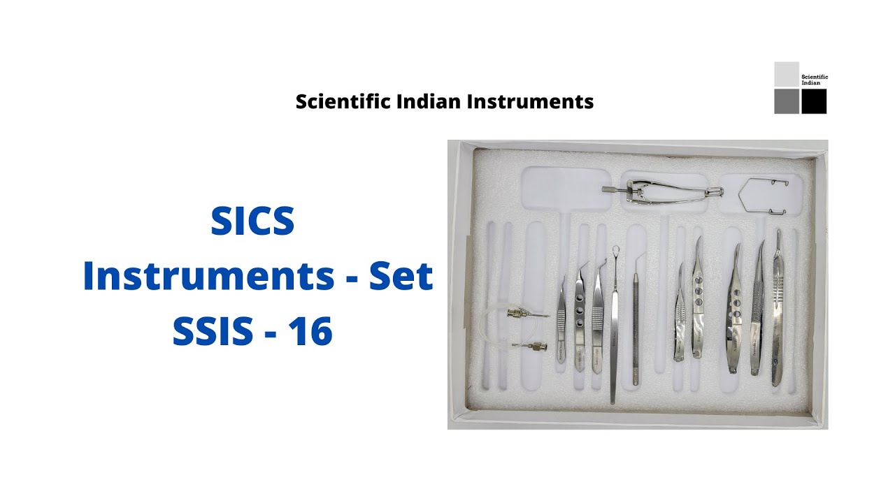 SICS Instruments   Set I SSIS-16 I  I Scientific Indian I Cataract instrument Set