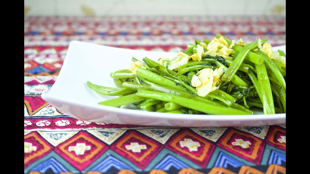 WATER SPINACH GARLIC STIR FRY | SUPER EASY AND SIMPLE RECIPE
