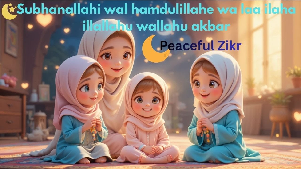 Subhanallahi Wal Hamdulillahe 🌙 Peaceful Zikr Lullaby for Kids & Family #islamiclullaby #zikr #kids