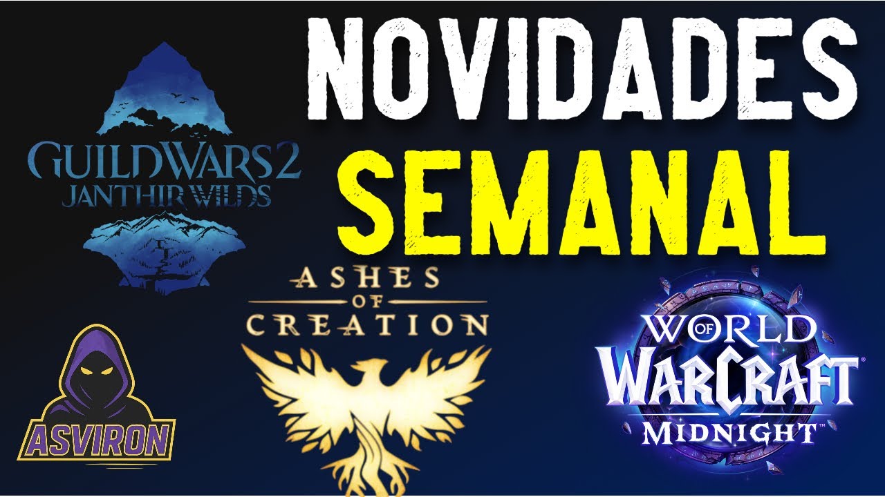 NOVIDADES SEMANAL #2 - Ashes of creation em crise, Guild Wars 3 vindo, novo jogo chinês e mais!