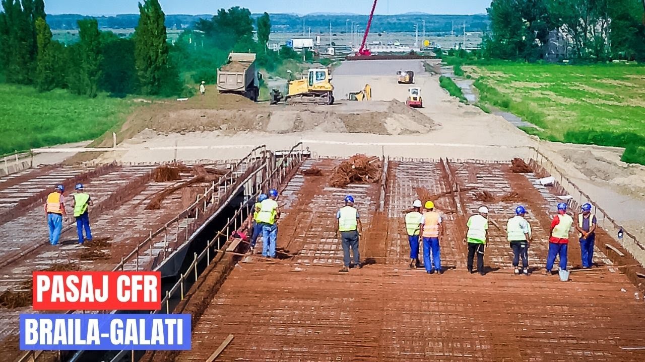 Pasaj CFR Braila-Galati- update- 04.08 #2023 -  POD peste Dunare  #webuild  #ihi