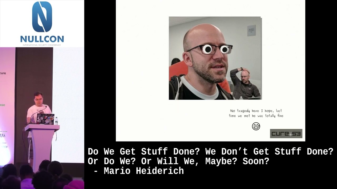 Keynote | Do we get stuff done? We don’t get stuff done? Or do we? Or will we? | Mario Heiderich