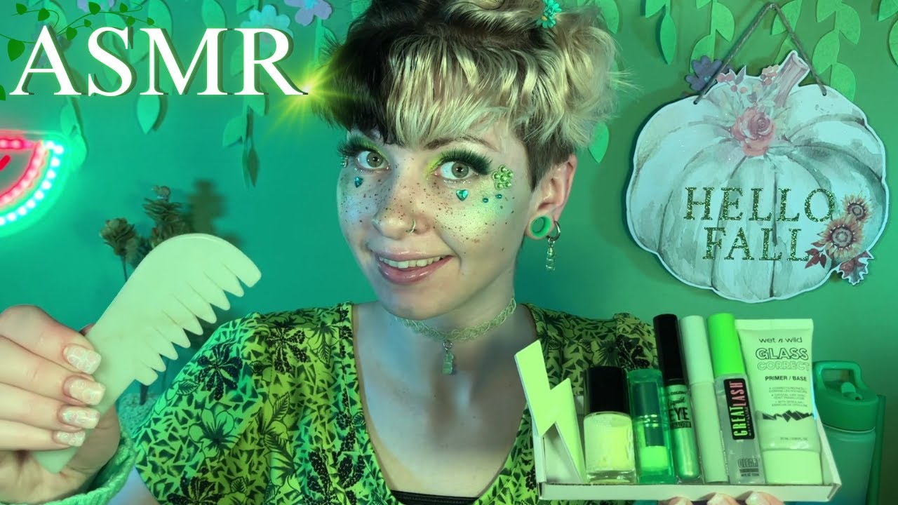 Преображение в зелёный цвет! 🥦 АСМР-уход с мягкими речевыми эффектами для сна и расслабления