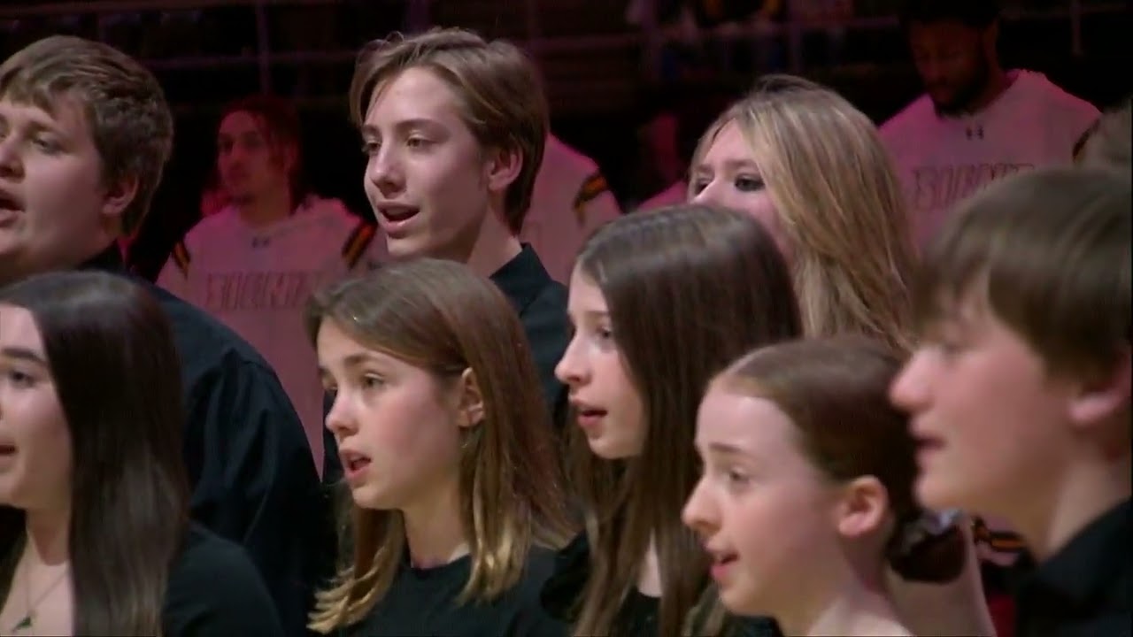 BCMS Select Choir sings National Anthem - Siena Basketball
