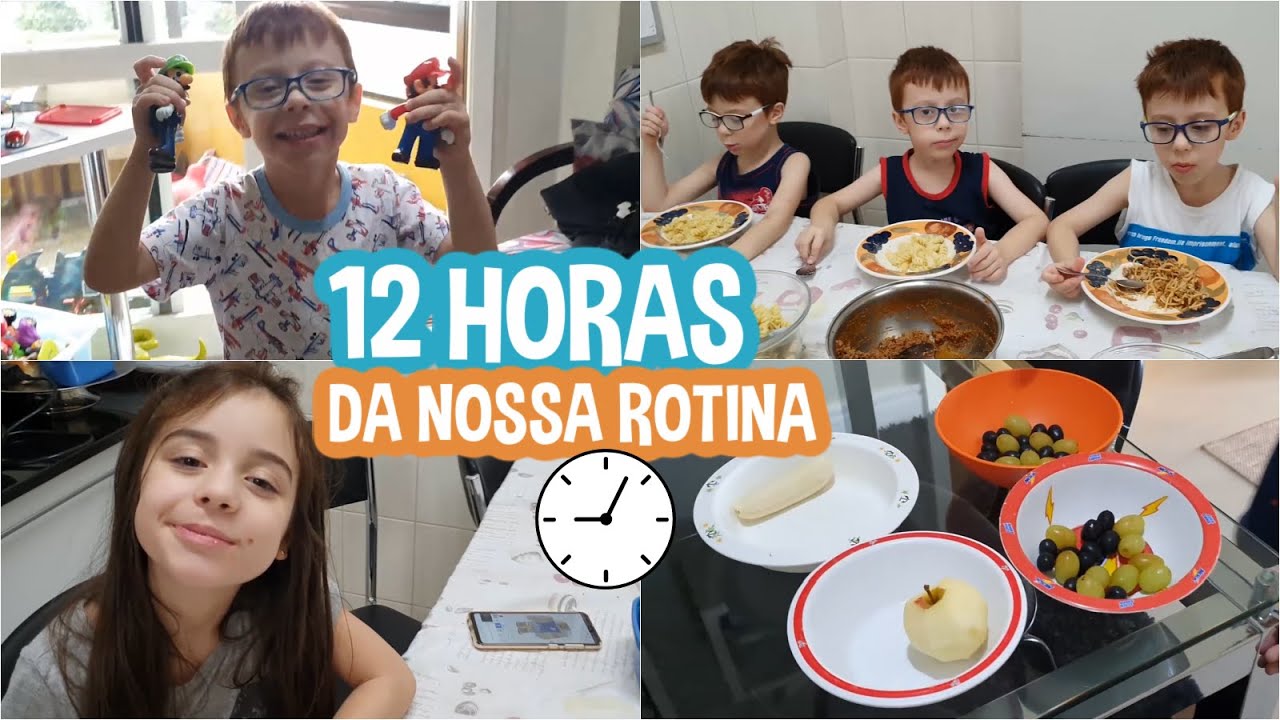 12 HORAS da nossa ROTINA | DIA A DIA com TRIGÊMEOS e MÔNICA
