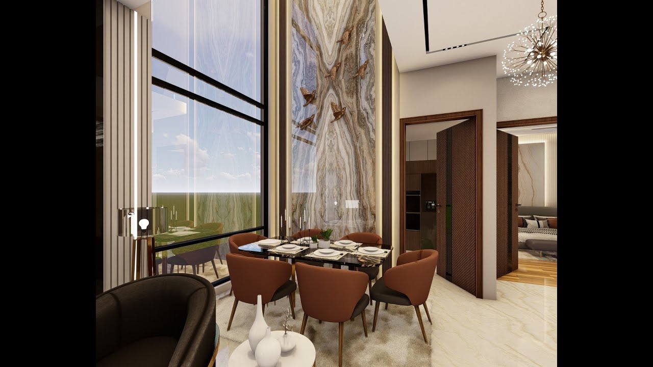 5 Marla modern house |Double height dining |  Ground floor interior design | Indigo  Lahore