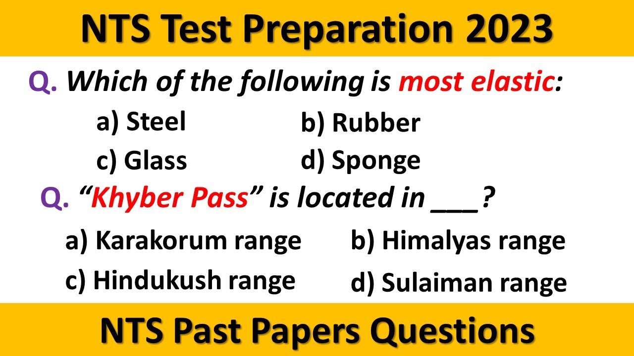 NTS Test Preparation 2023 | NTS Written Test 2023 | NTS Repeated Mcqs | NTS Past Papers 2023 | NTS