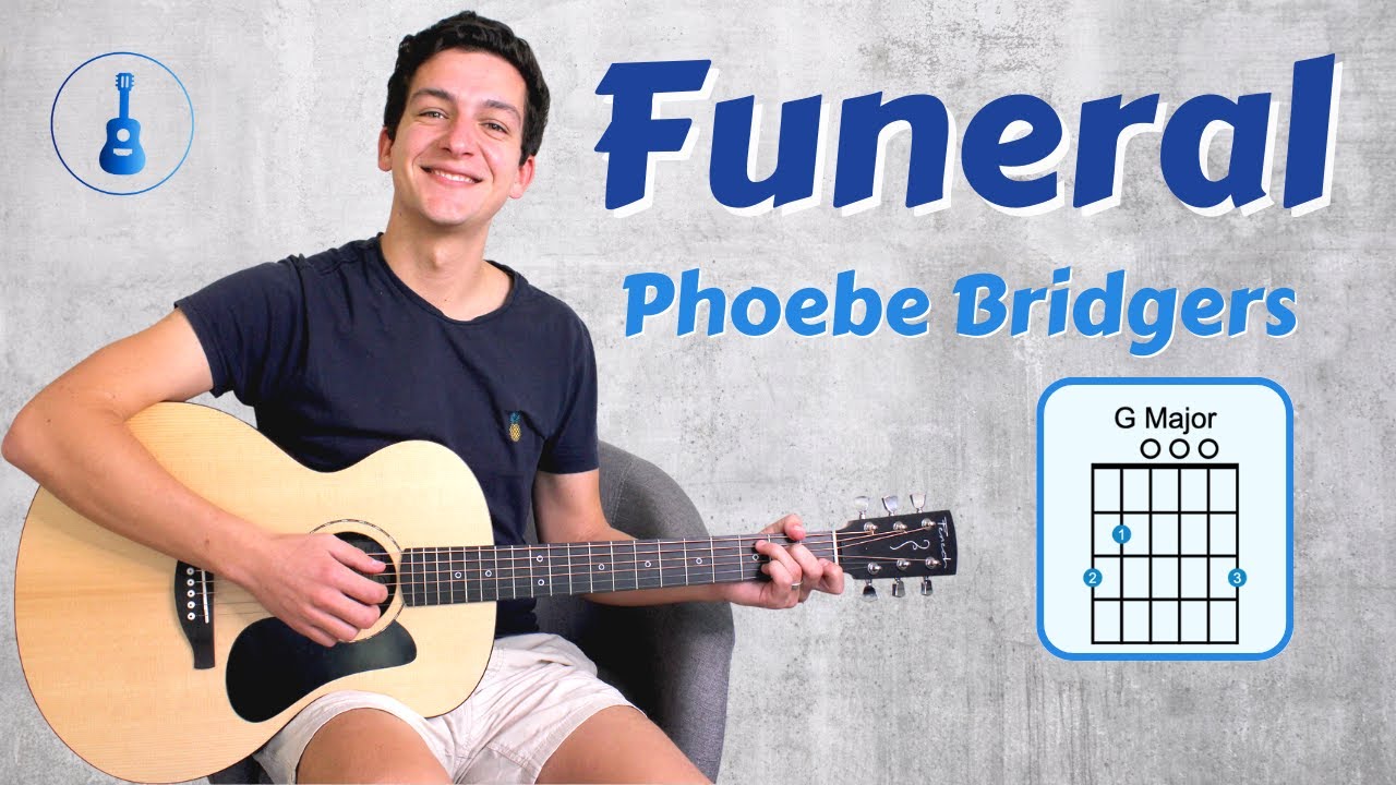 How to play Funeral (Phoebe Bridgers) Guitar Tutorial // Fingerstyle Lesson