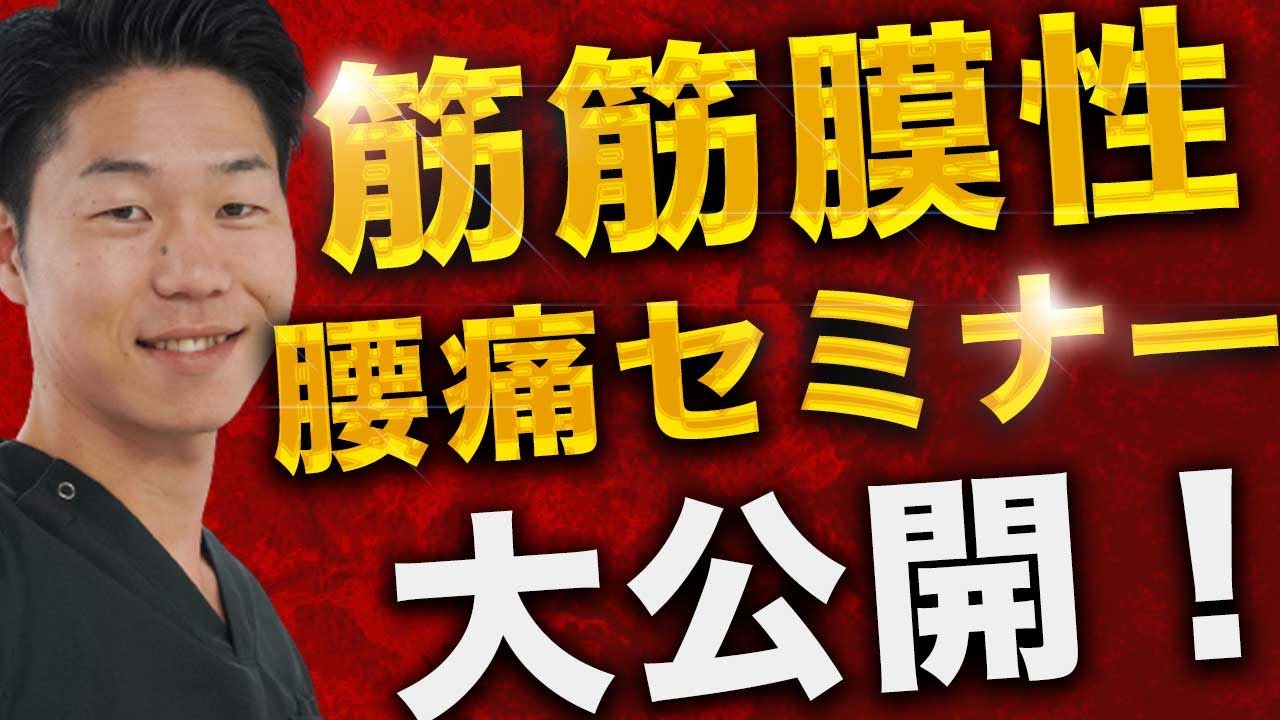 【超有料級！vol.109】筋・筋膜性腰痛改善セミナーを公開します！（限定公開）