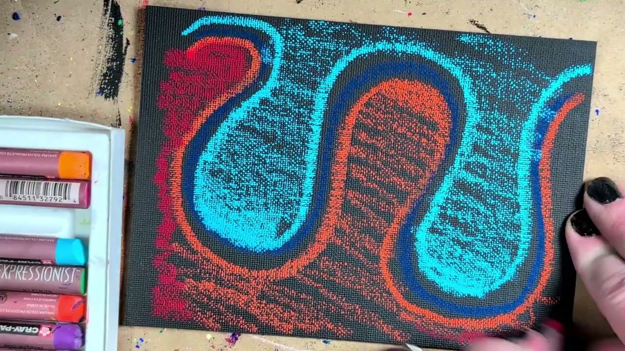Oil Pastels are not all the same - Time Lapse Test on Canvas Board - TAmberTaylorStudio