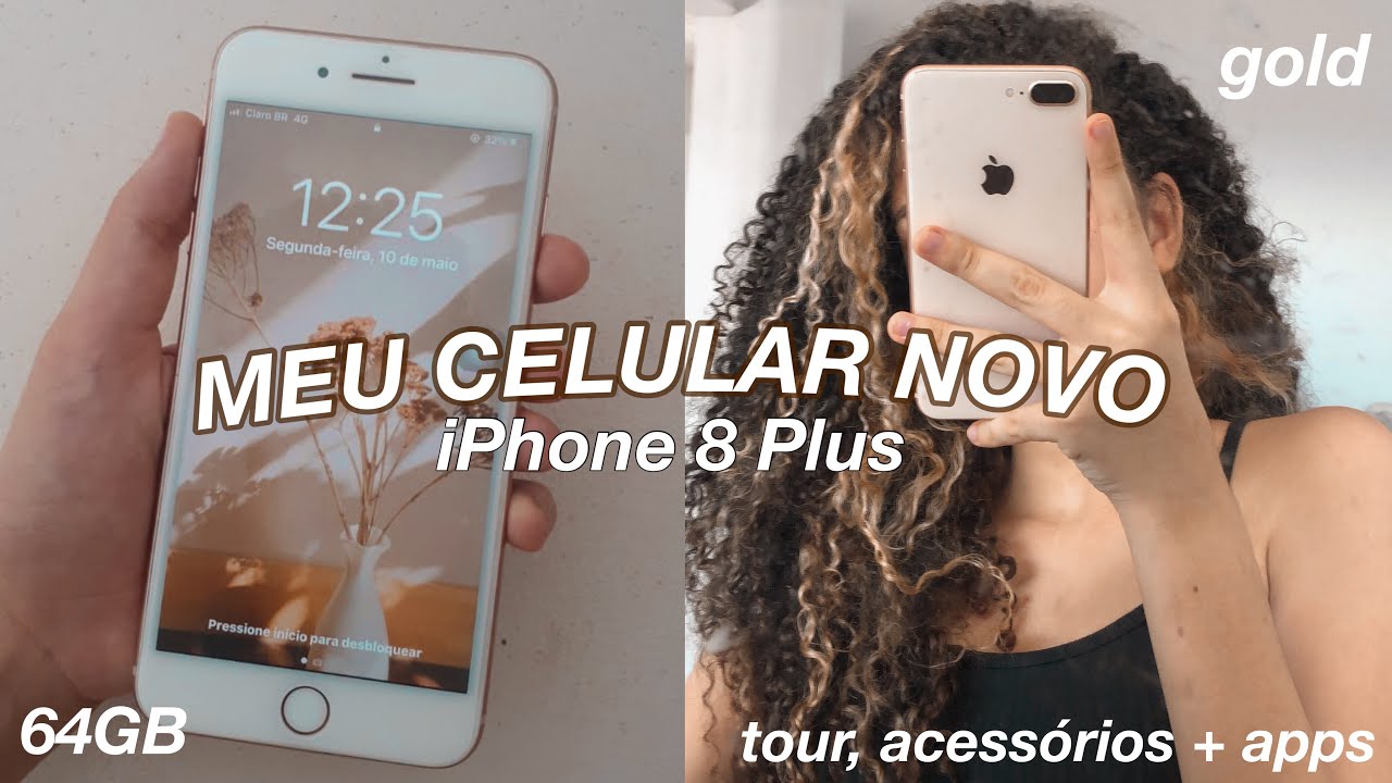 MEU NOVO CELULAR!! ~ iPhone 8 Plus EM 2021~ | tour + organizando 📱✨