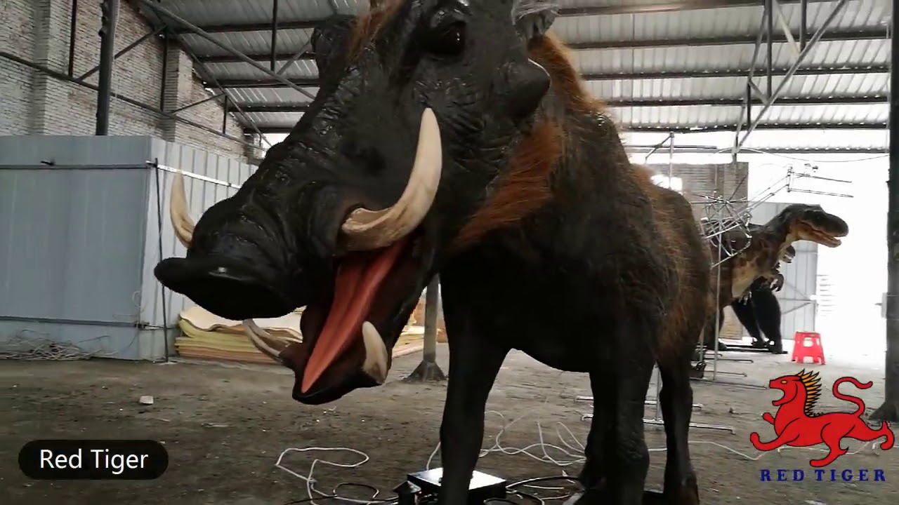 animatronic wild boar debugging in our factory