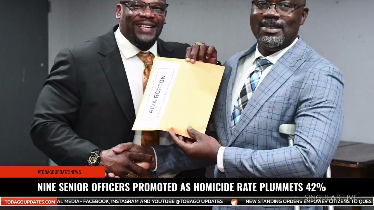 NINE SENIOR OFFICERS PROMOTED AS HOMICIDE RATE PLUMMETS 42%