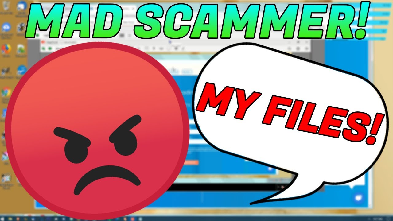 Scammer can't accept defeat after I delete his files!