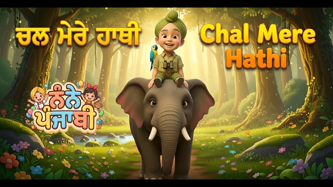 Chal Mere Hathi | Punjabi Nursery Rhyme | Punjabi Kids Song | Friendship & Fun!| Nanne Punjabi